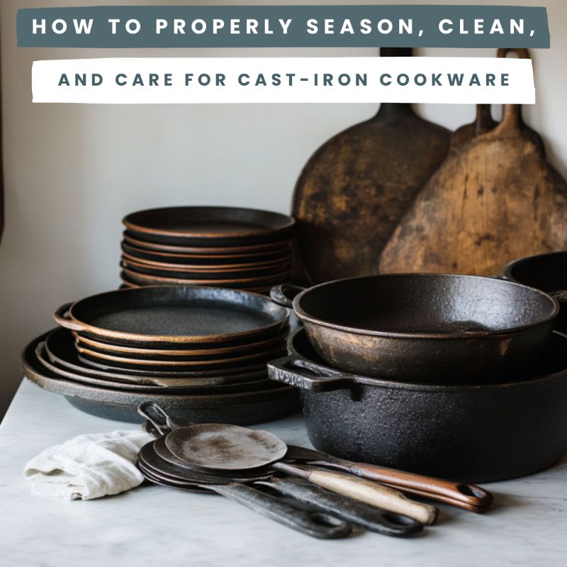 How to Properly Season, Clean, and Care for Cast-Iron Cookware