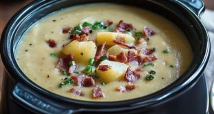 The Easiest Slow Cooker Potato Bacon Soup You'll Ever Make