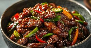 Crispy Chilli Beef Cooked in a Skillet