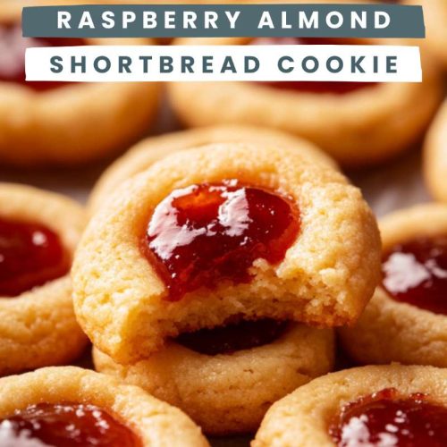 Raspberry Almond Shortbread Cookie