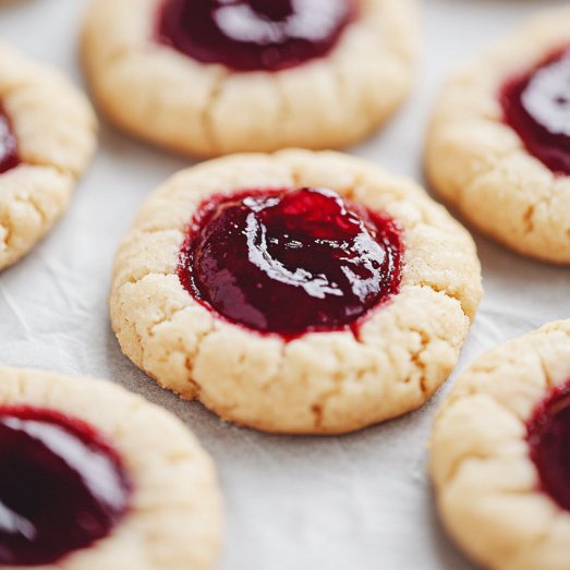 Raspberry Almond Shortbread Cookies