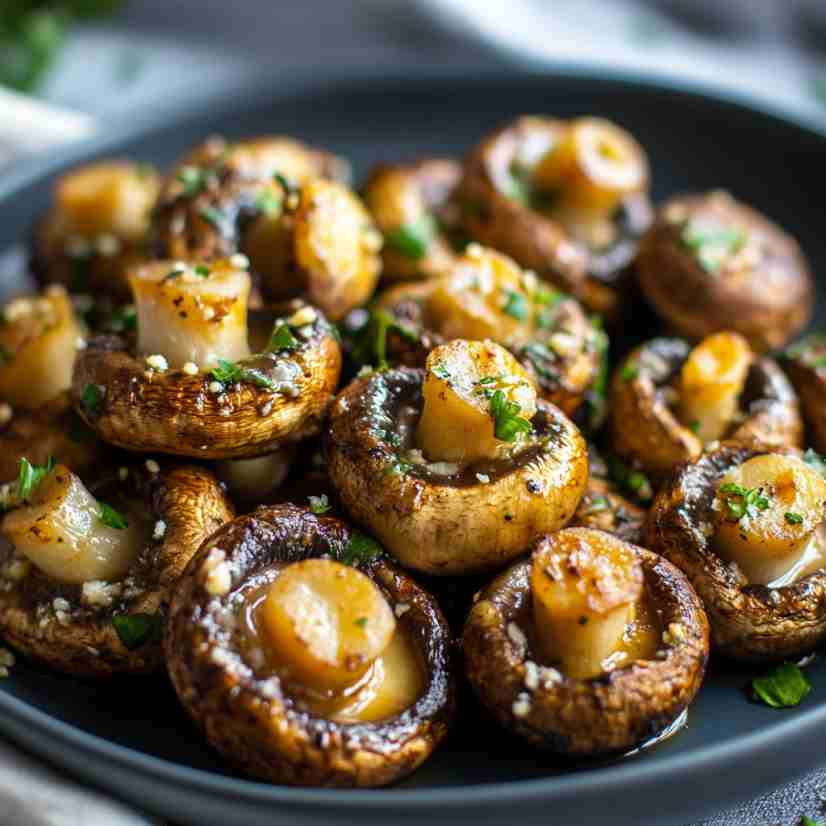 Roasted Garlic Butter Mushrooms