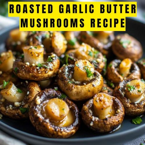 Roasted Garlic Butter Mushrooms Recipe