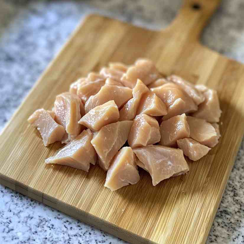 chicken cut into bite size pieces