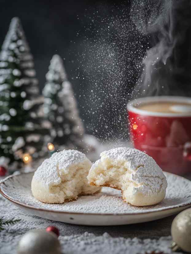 Condensed Milk Snowball Cookies