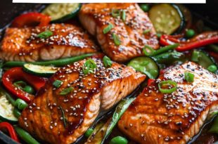 One-Pot Sticky Salmon