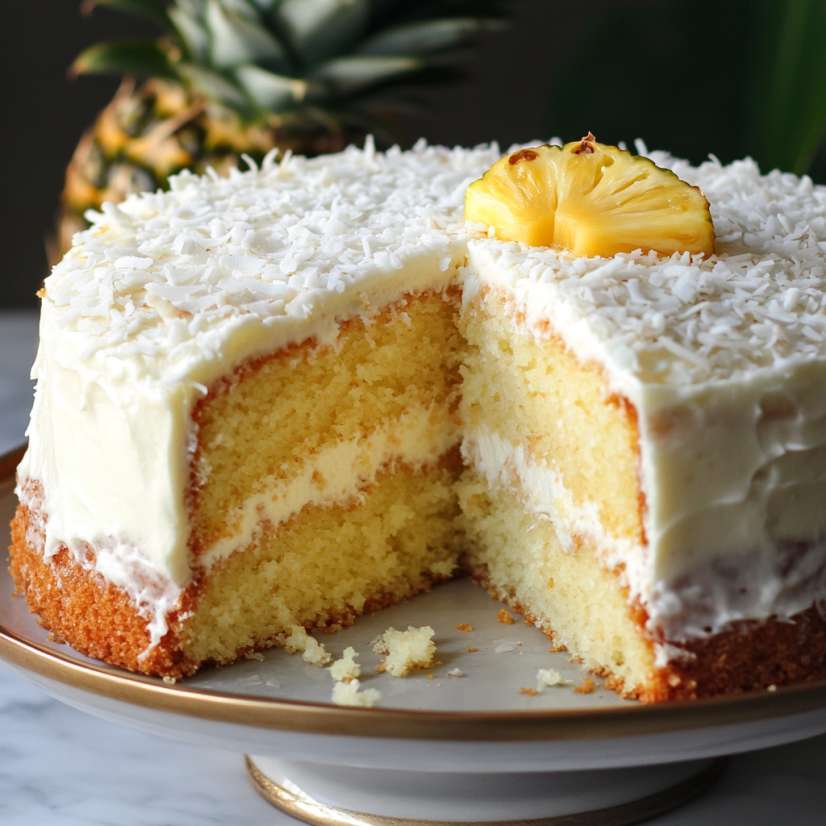 Pineapple Coconut Dream Cake